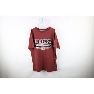 Deadstock Vintage 90s Lugz Mens L Spell Out Big Logo Short Sleeve T-Shirt USA